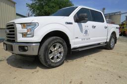 2016 Ford Model F-150 XLT Super Crew Pickup, VN# 1FTEW1EP3GKD16054, 49,117 Act. Miles,