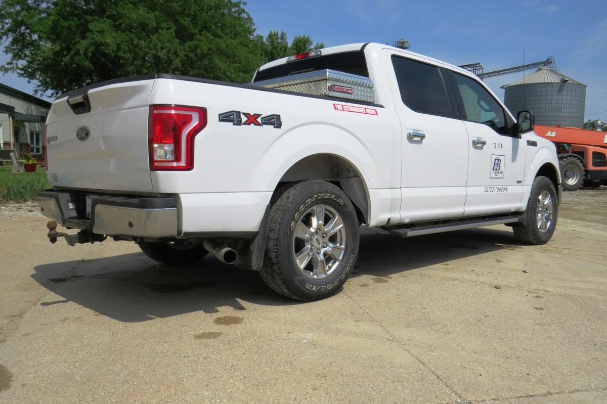 2016 Ford Model F-150 XLT Super Crew Pickup, VN# 1FTEW1EP3GKD16054, 49,117 Act. Miles,