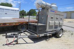 Dry Air Model 2000-1200-BE Port. Industrial LP Gas Fired Building Furnace/Heater on Trailer,