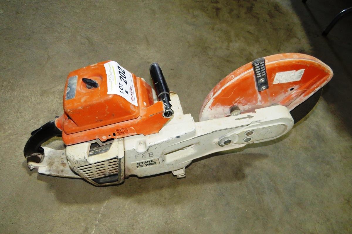 Stihl Model TS760 Portable Concrete Saw.