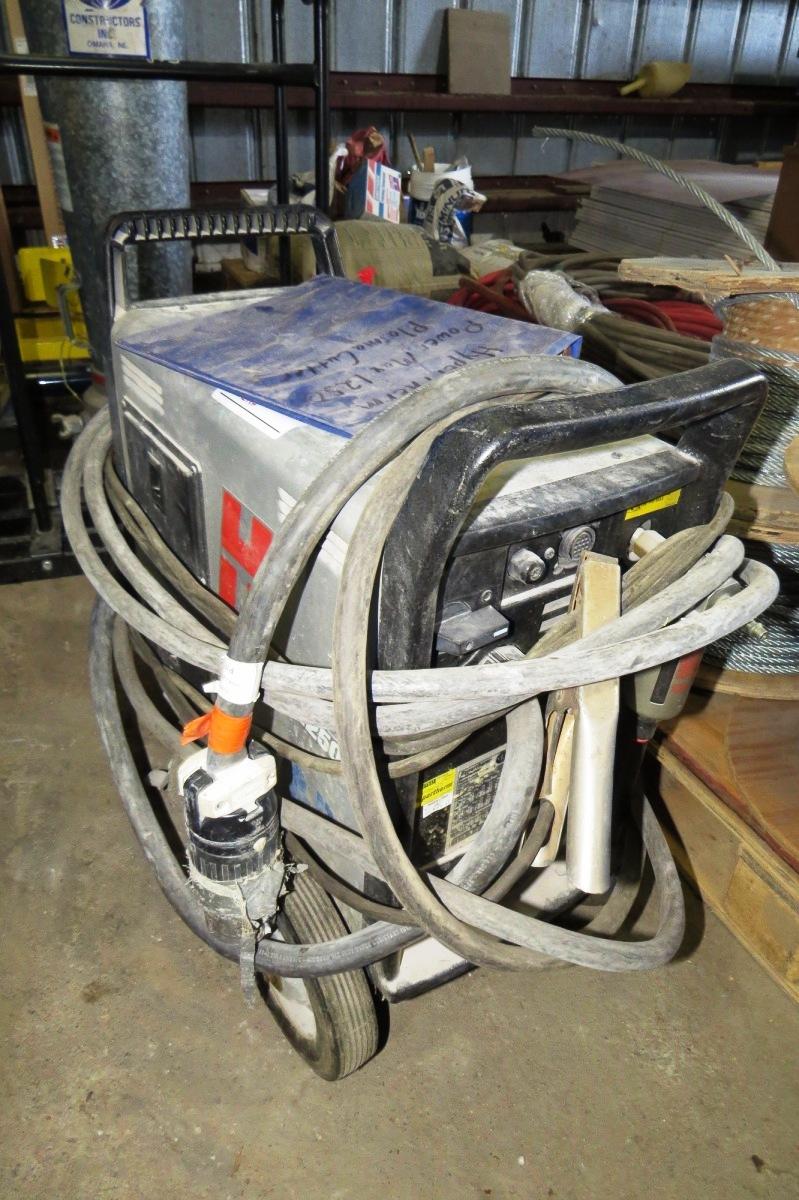 Hypertherm Power Max 1250 Portable Plasma Cutter, SN #1250-017602, Leads on Cart.