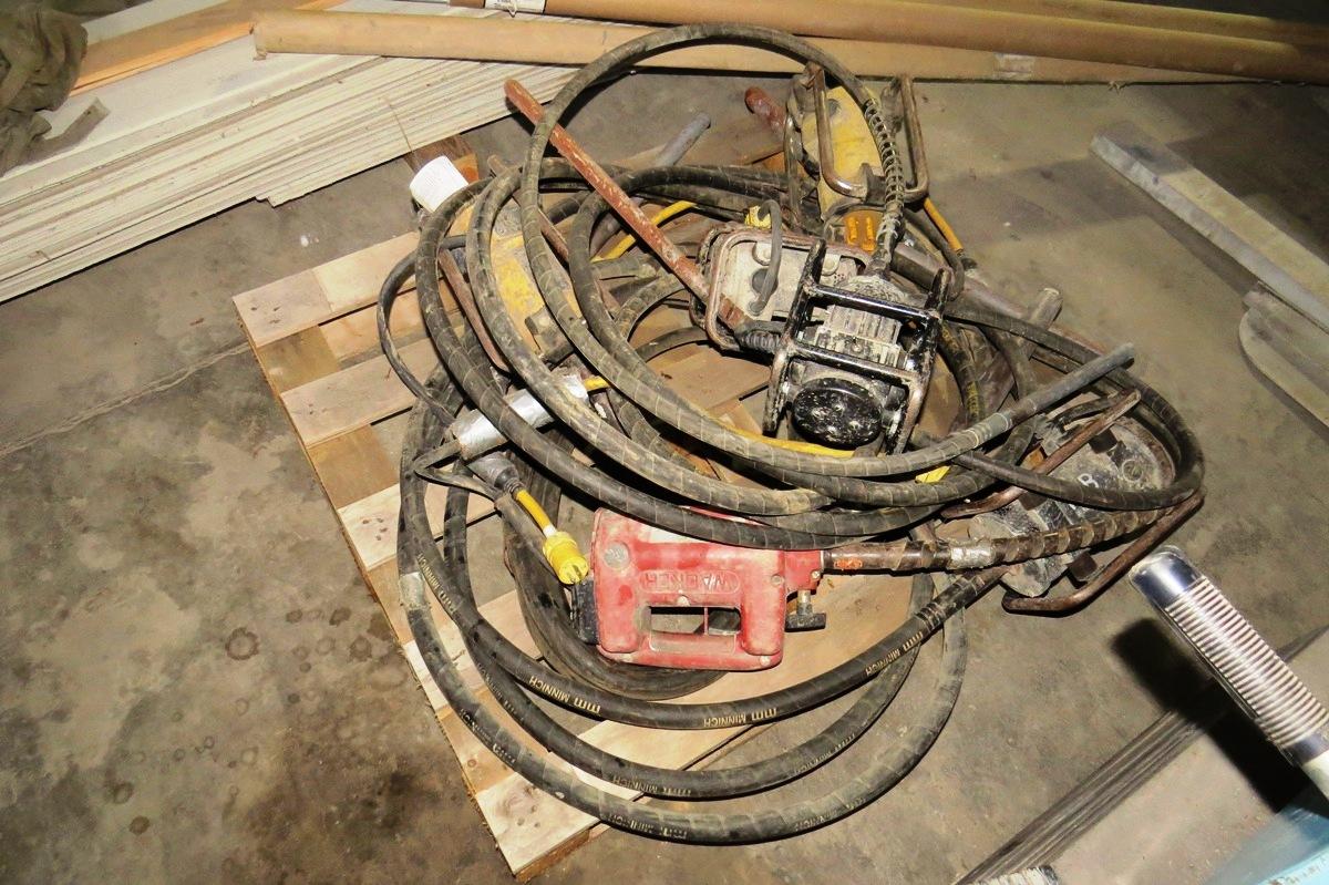 (6) Electric Concrete Vibrators - (3) Minnich Brand, (3) Wacker Brand.