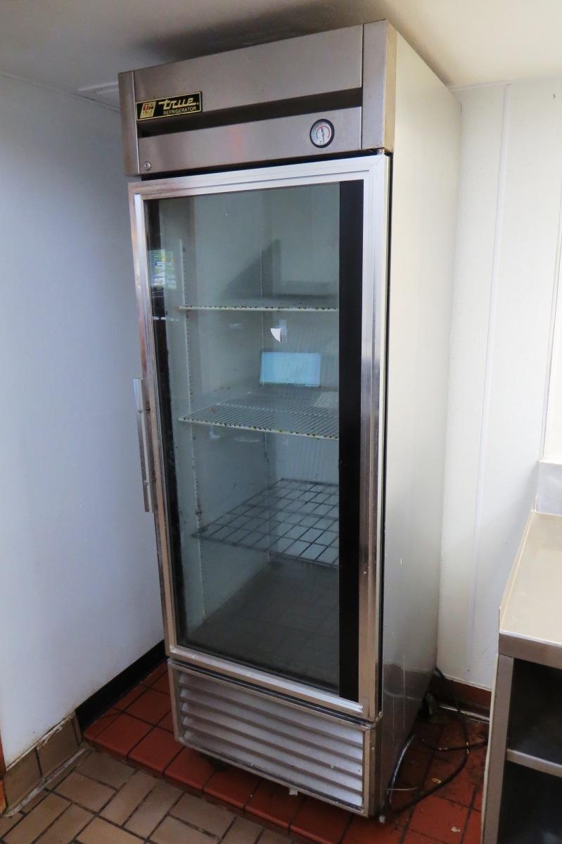 True Model T-23G Commercial Stainless Steel 1-Door Reach In Refrigerator wi