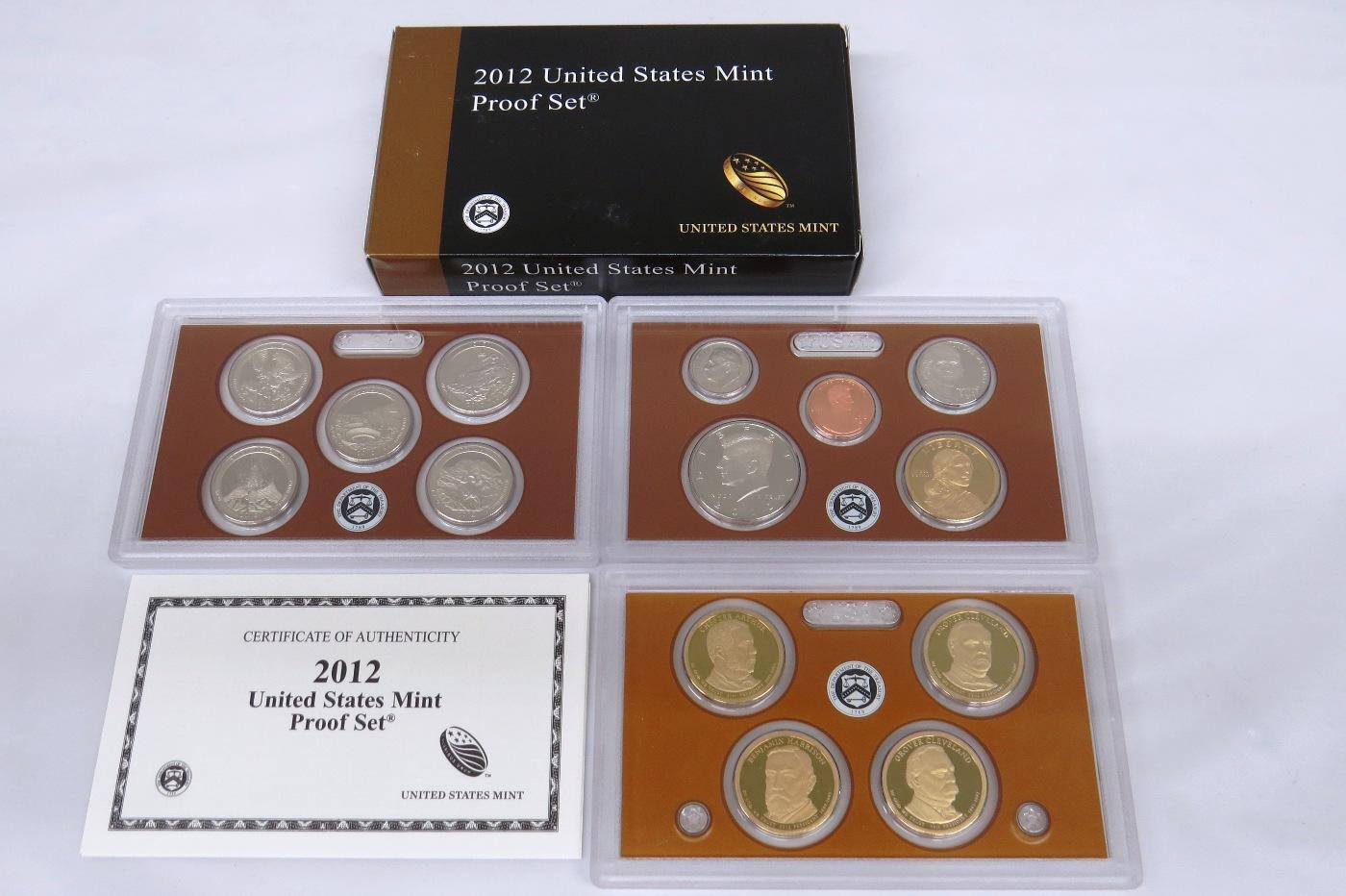 2012 S-Proof US Mint Proof Set with Original Box & Certificate of Authentic