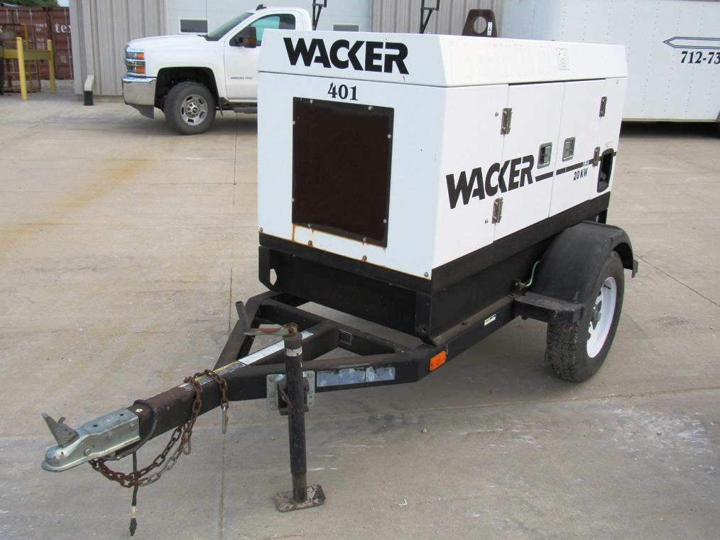 Wacker Model G25 Portable Generator, SN# 5717157, Isuzu 4-Cylinder Diesel Engine with Electric Start