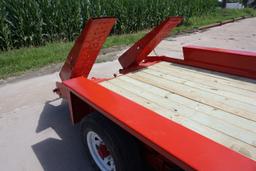 1994 Belshe Model T1-2EB Equipment Tandem Axle Trailer, New Wood Deck, 4' Rear Ramps, 12,000lb. GVW.