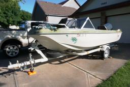 1968 PMC Pipestone Marine Corp Fishing Boat, 65 HP Outboard Motor, One Owner Since 1968, New Wiring,