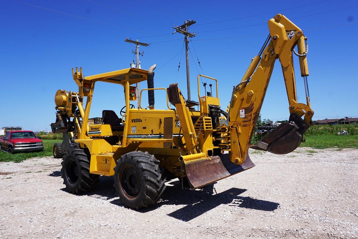 1998 Vermeer Model V8550A Combo Plow/Trencher/Backhoe Back-fill Blade, SN# X1RT112P321000906, 2,026 