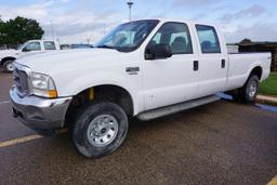 2004 Ford Model F-250 XLT Super Duty Crew Cab Pickup, VIN# 1FTNW21L04EB10399, 4x4, Triton 5.4 Liter