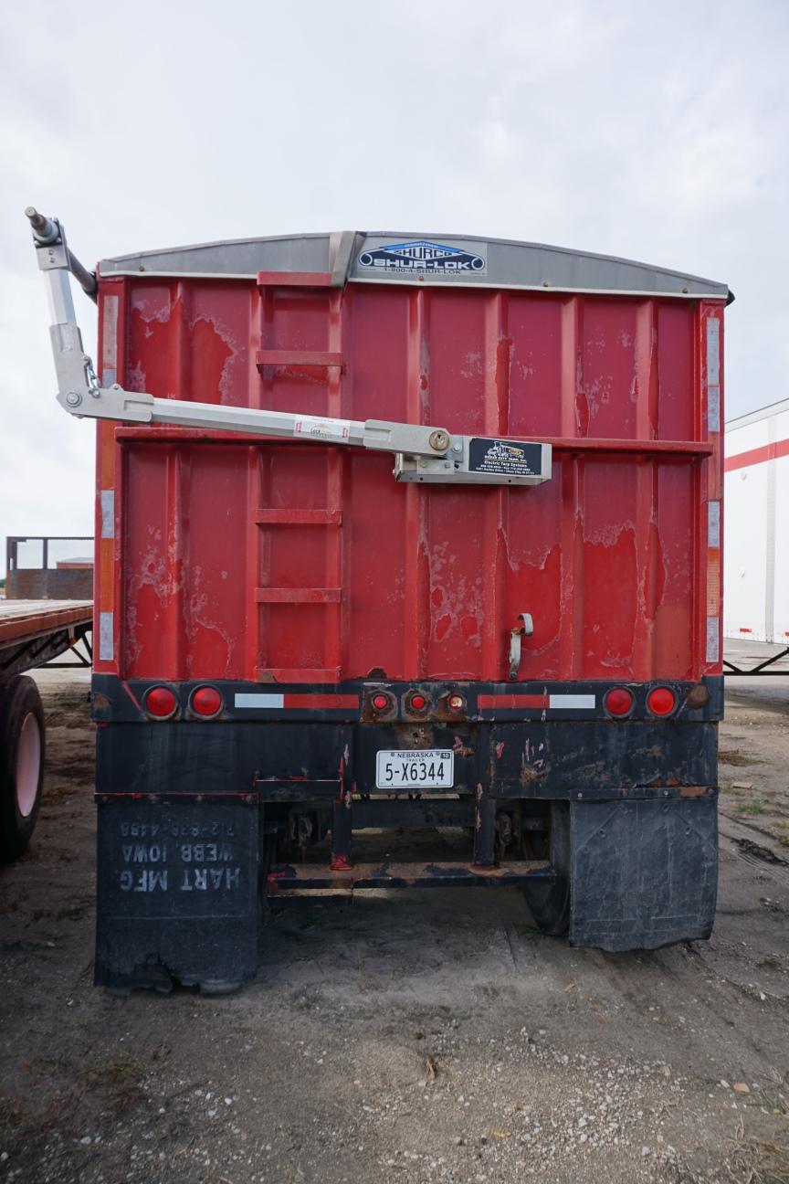 2003 Hartman 42' Aluminum Hooper Grain Trailer, VIN# IA033452, Air Ride Suspension, Sioux City Lock