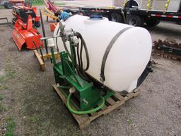 200 Gallon 3-Point Sprayer with Poly Tank, Hypro PTO Pump & Rear Spray Nozzles.