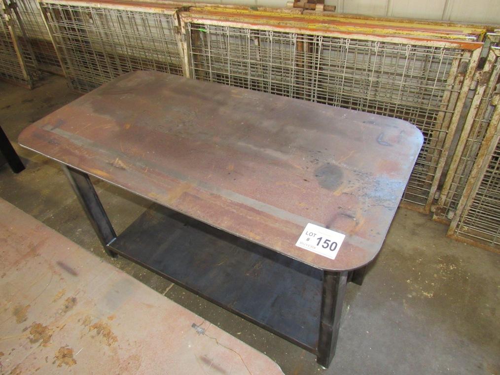 Heavy Duty 30" x 57" Welding Shop Table with Shelf.