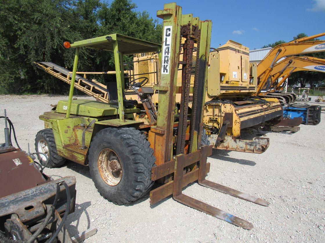 1978 Clark Model IT80 Rough Terrain Tractor-Type Forklift, SN# IT581-74-3865-78, Ford 6-Cylinder Ind