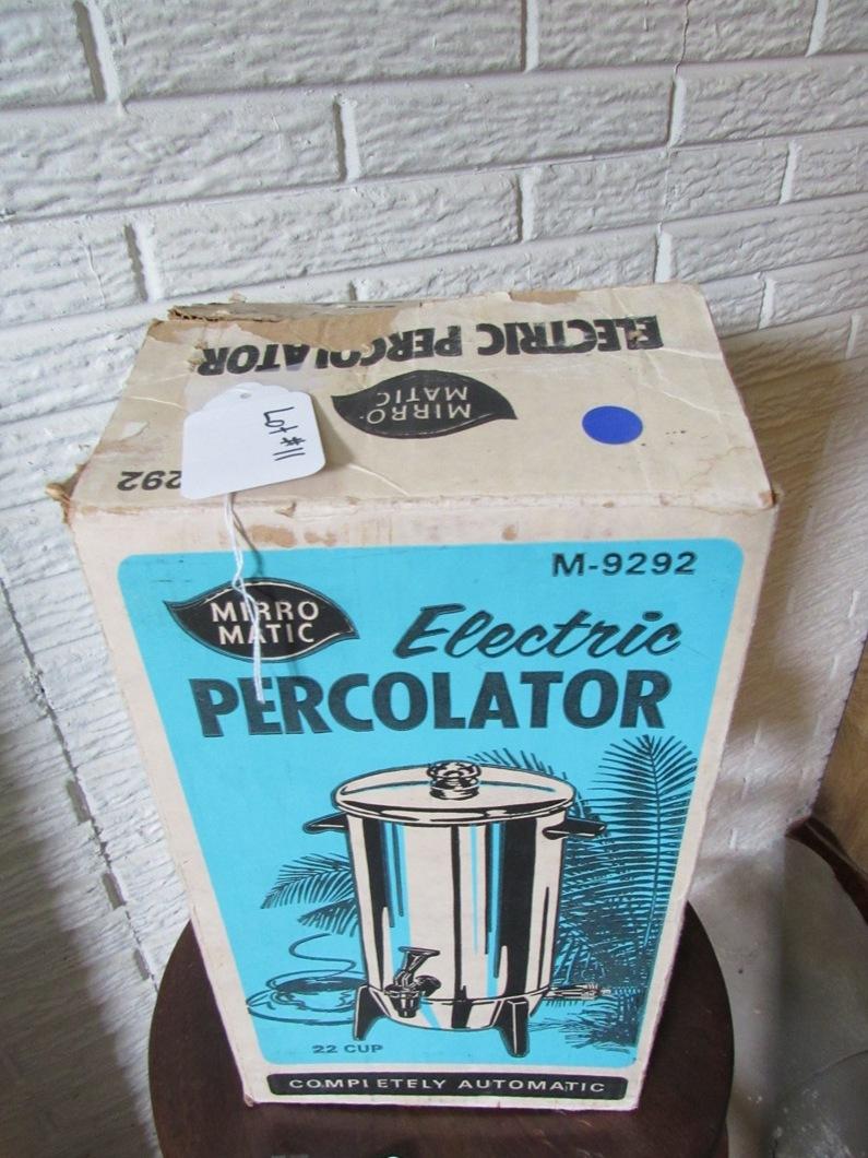 Mirro Matic 22-Cup Electric Coffee Maker in Original Box.