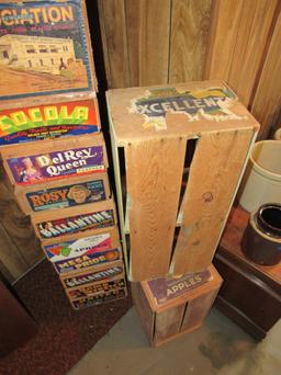 (15) Various Brand Wood Apple Crates.