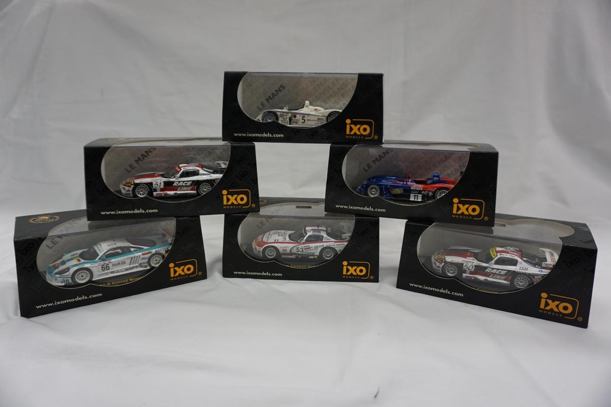 (6) IXO Brands 1:43 Scale Models in Boxes: Viper, Audi R8, "Raceline" LMM03