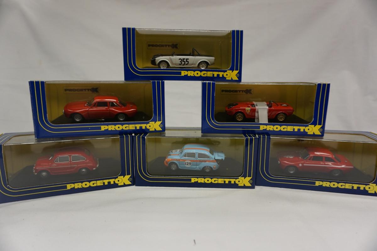 (6) Progetto K Brand 1:43 Scale Models in Boxes (Made in Italy): Alfa Romeo