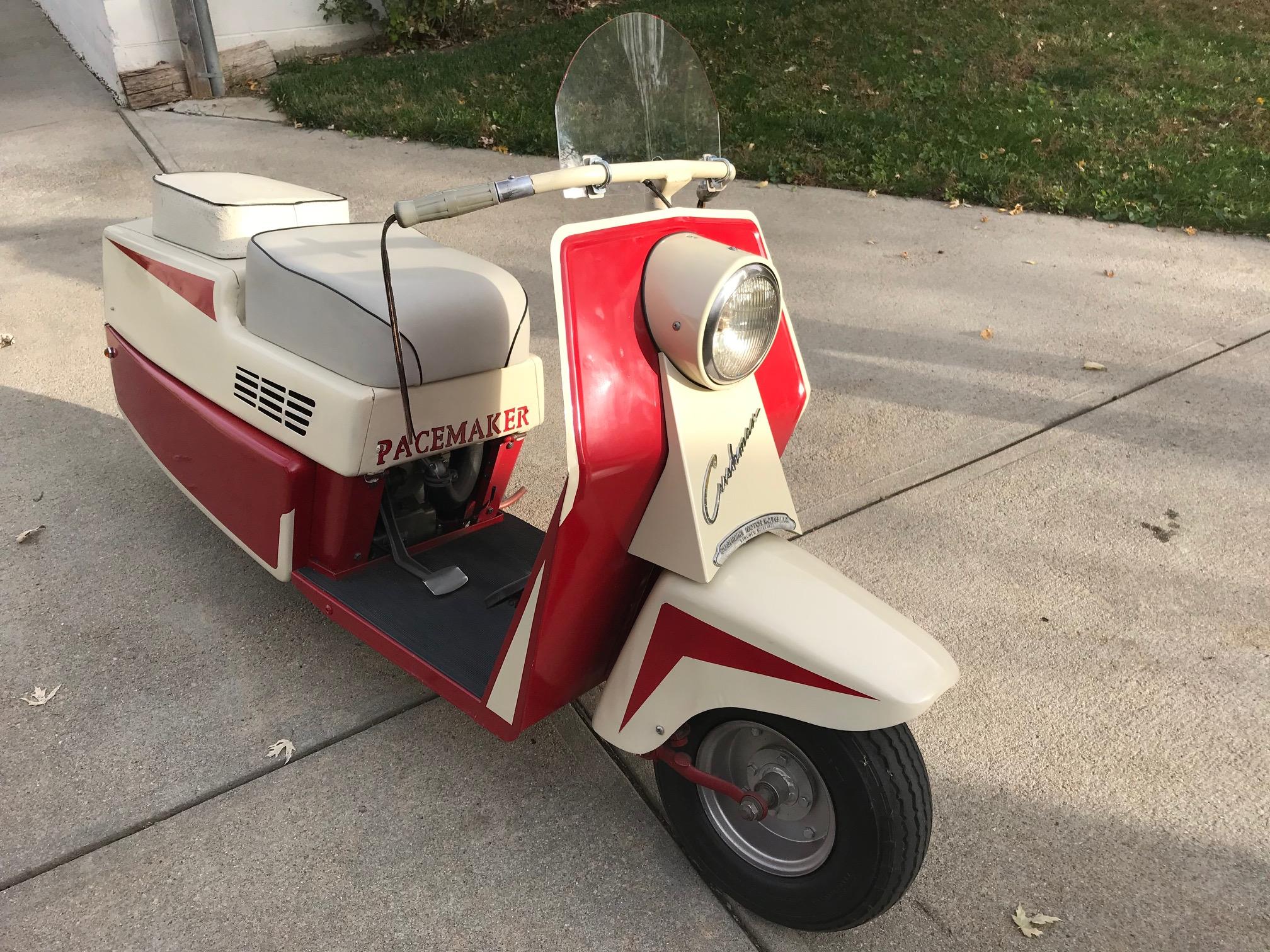 1958 Cushman "Pacemaker" 2-Seater Motor Scooter, VIN# 000430, Rebuilt Gas Engine, 6-Volt System, Com