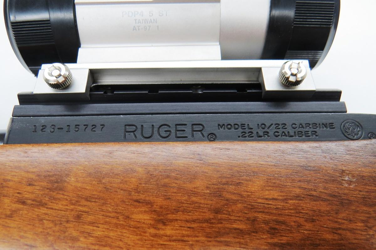 Ruger Model 10/22 Carbine Rifle, SN# 123-15727, .22 Long Rifle Caliber, Tasco Pro Point Scope, Cylin