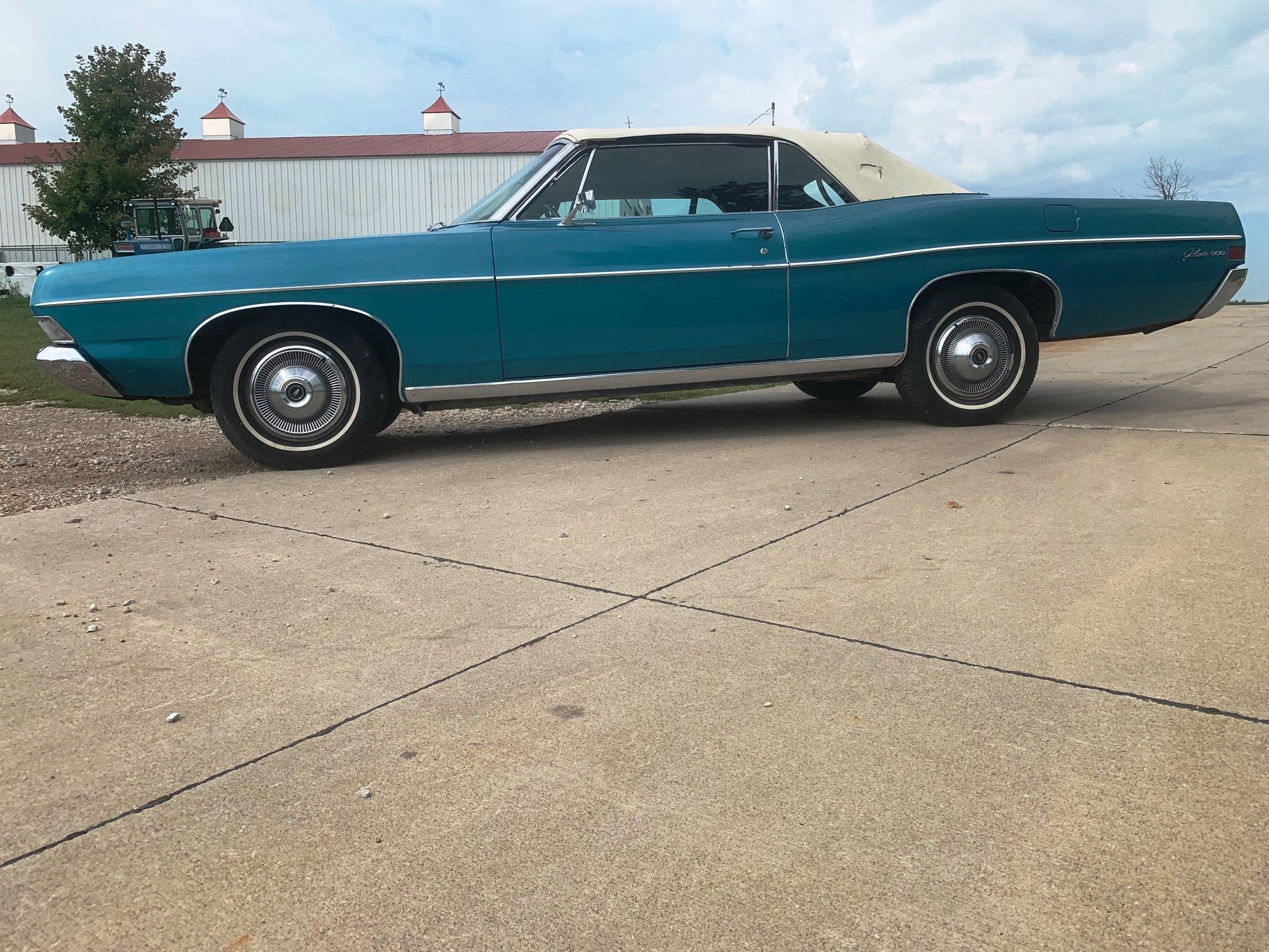 1968 Ford Galaxie 500 Convertible, VIN# 8W57F180906, 302 Cubic Inch V-8 Gas Engine, Automatic Transm