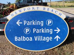 Newport Beach Directional Sign, 72" x 52 1/2".