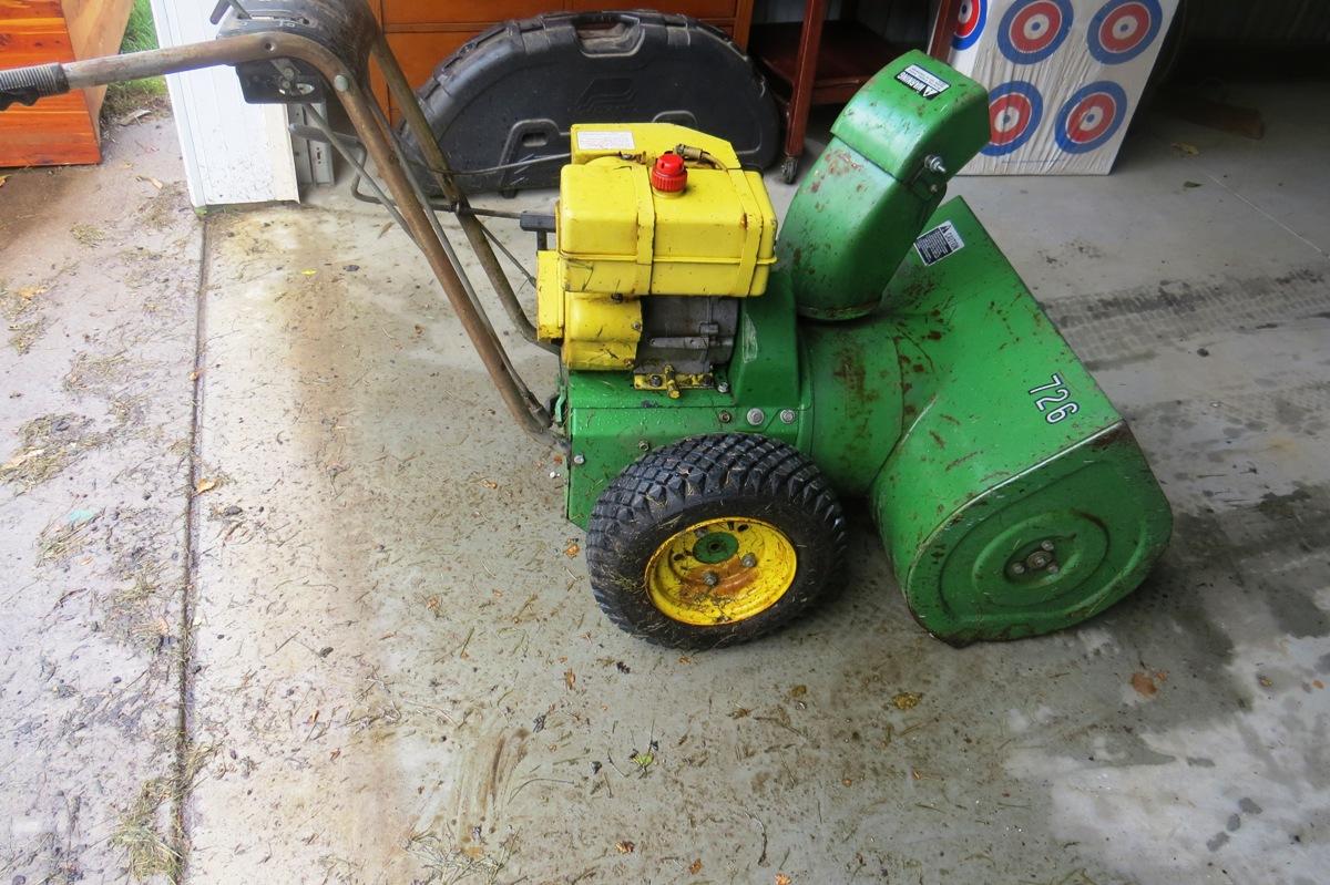 John Deere Model 726 Walk-Behind Snow Blower.