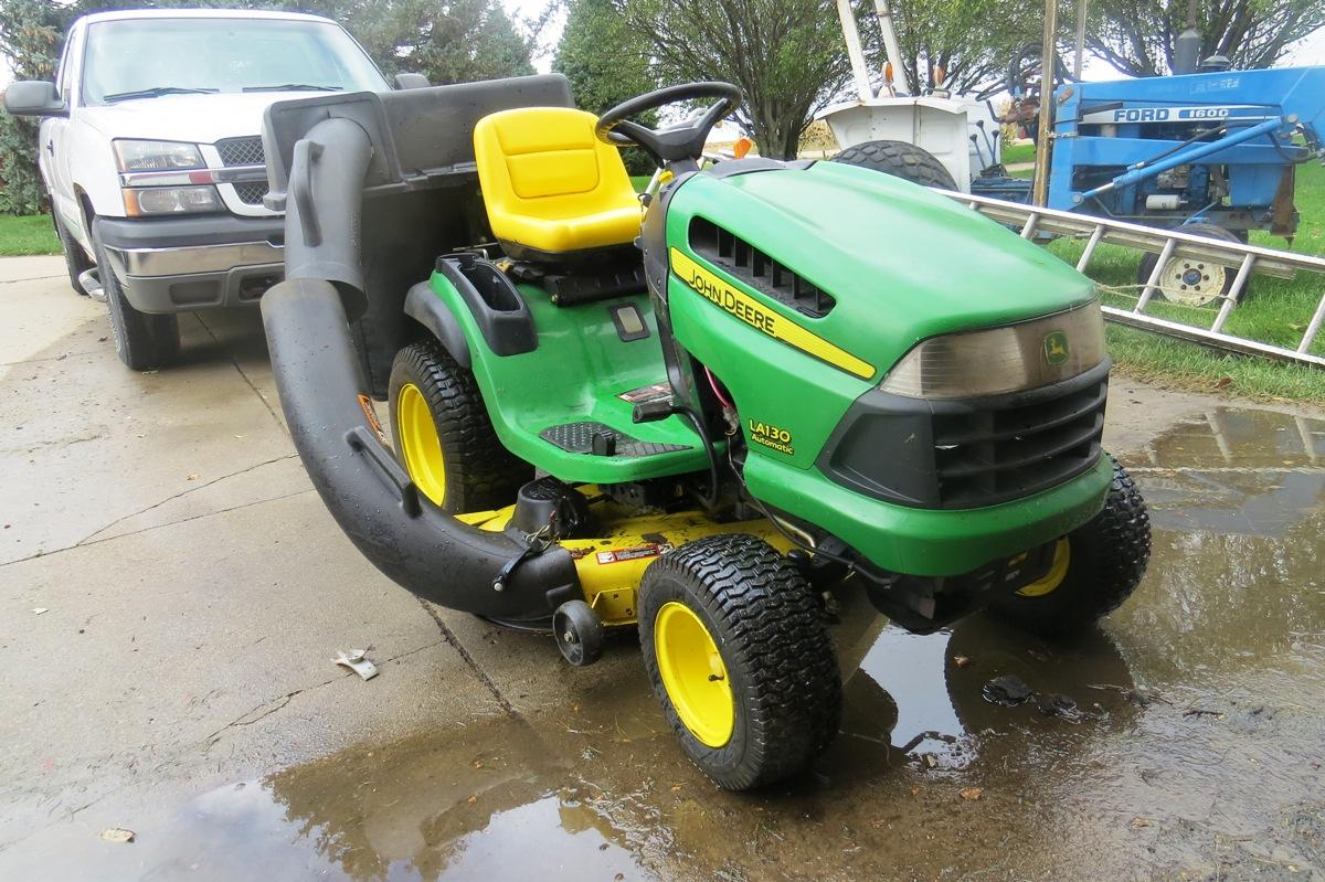 John Deere Model LA 130 Automatic Lawn & Garden Riding Tractor, SN# GX0130A012591, 21HP Gas Engine w