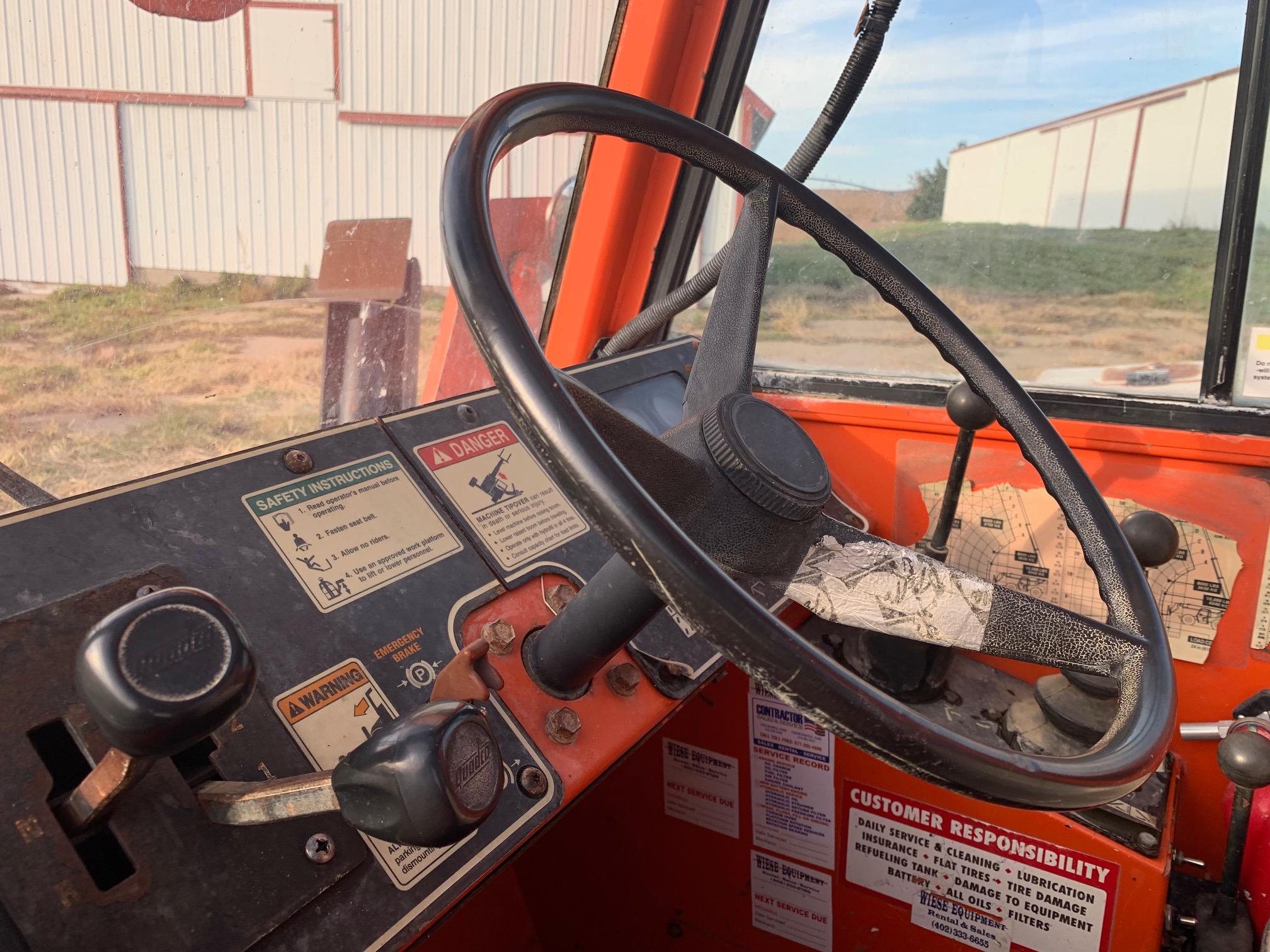 Sky Trak Model 10054 Rough Terrain Forklift, SN #6695, Cummins 239 3.9 Liter Turbo Diesel Engine, Hy