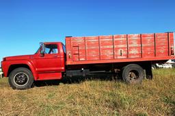 1979 Ford Model F-600 Single Axle Grain Truck, VIN #F60MVDC2719, 370-4V V-8 Gas Engine, 4 & 2 Transm