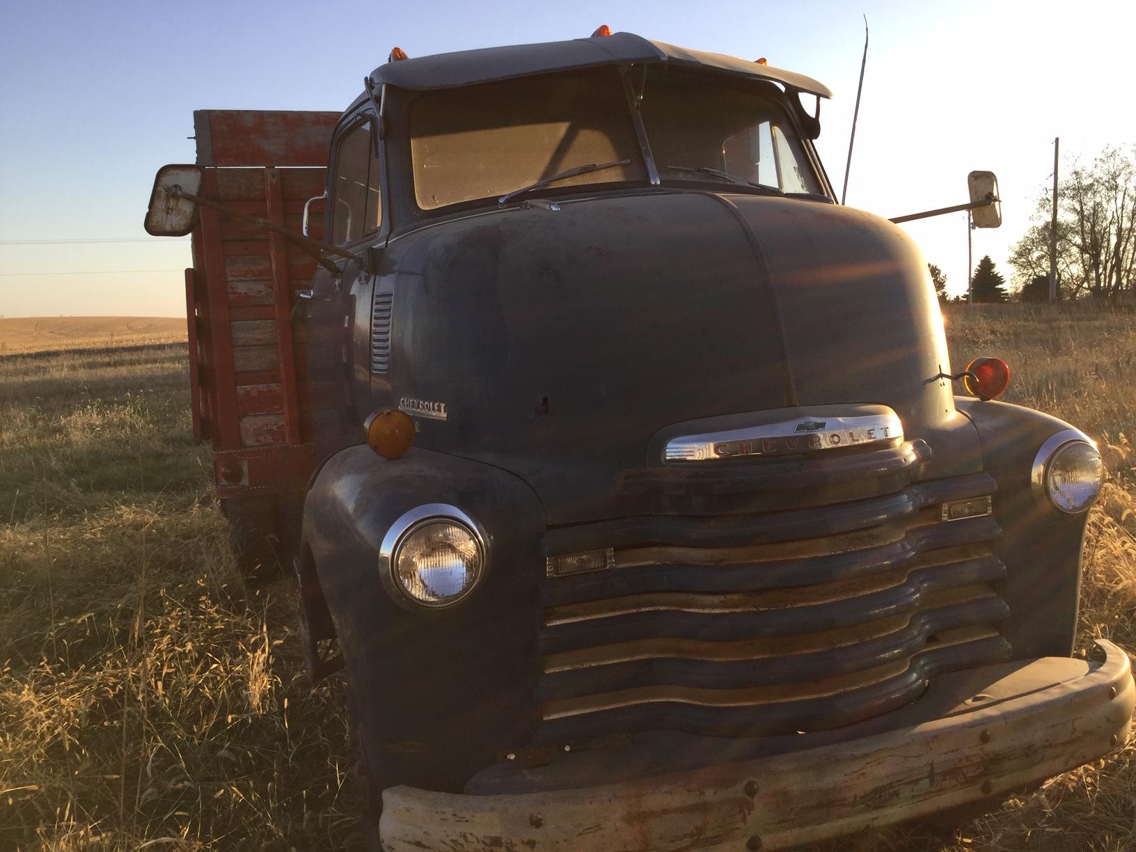 1951 Chevrolet Model 5700 Snub Nose Cabover Single Axle Grain Truck, SN #5USB1095, 6-Cylinder Gas En