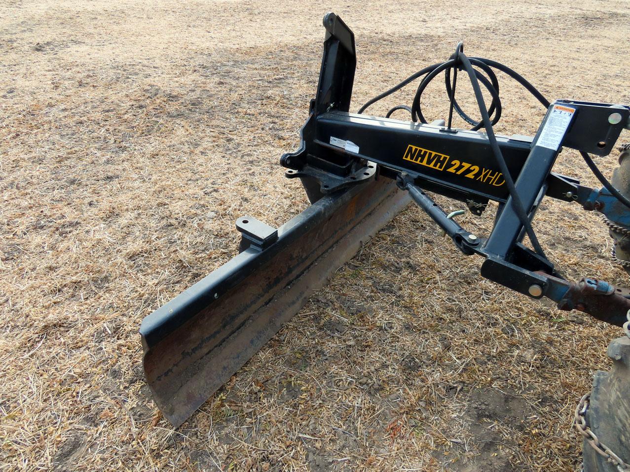 Bison Model NHVH272 XHD 3-Point Rear Blade, SN #1011235351, 9’ Blade Width, Hydraulic Angle, Has Hyd