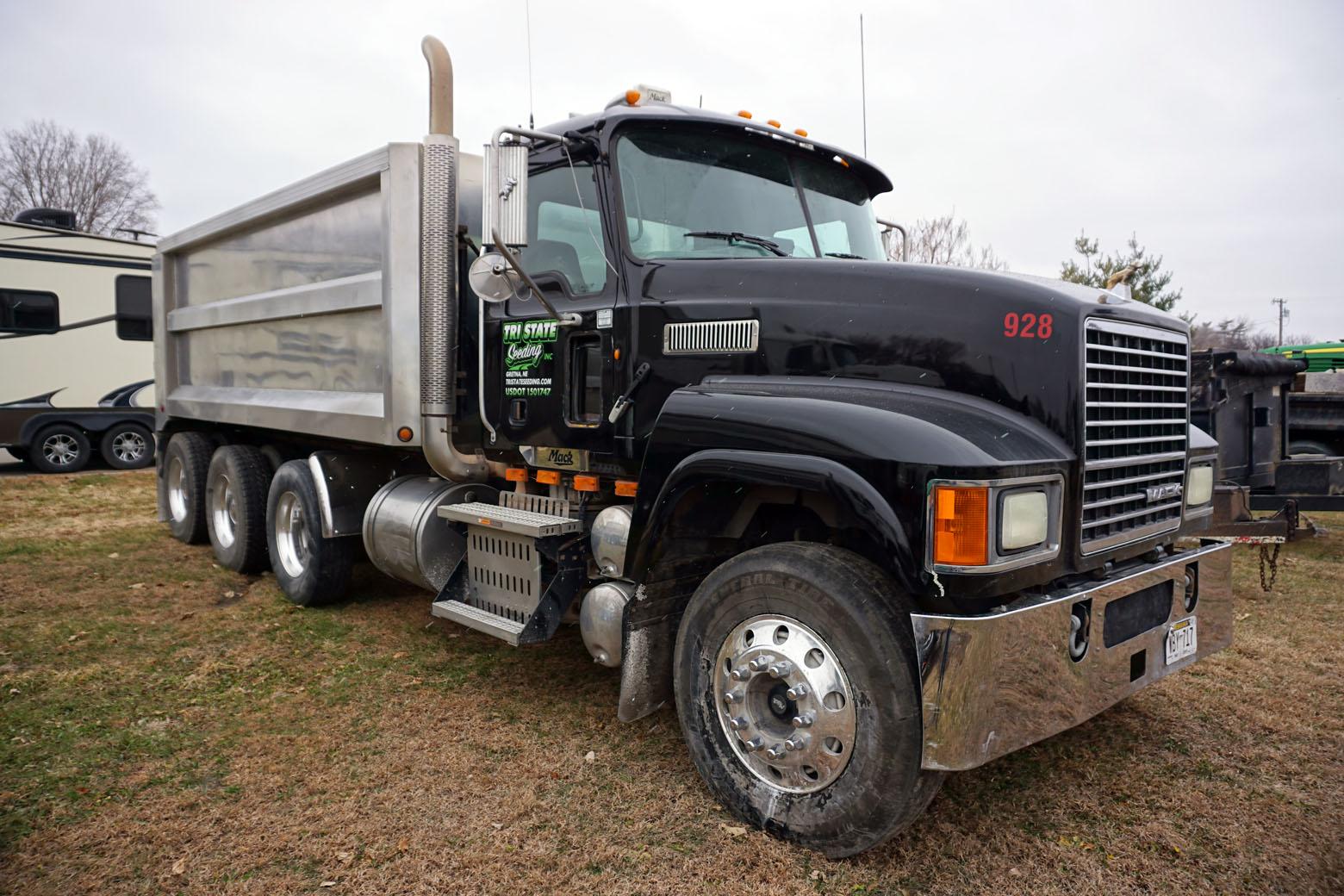 2010 Mack Model CHU613 Pinnacle Triple Axle Dump Truck, VIN #1M2AN07C6AM006803, MP8 Turbo Diesel Eng