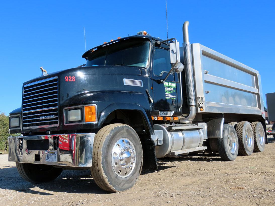 2010 Mack Model CHU613 Pinnacle Triple Axle Dump Truck, VIN #1M2AN07C6AM006803, MP8 Turbo Diesel Eng