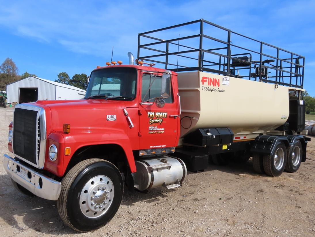 1981 Ford Model LT9000 Conventional Tandem Axle Hydro Seeder Truck, VIN #1FDYU90WXBVJ30043, Cummins