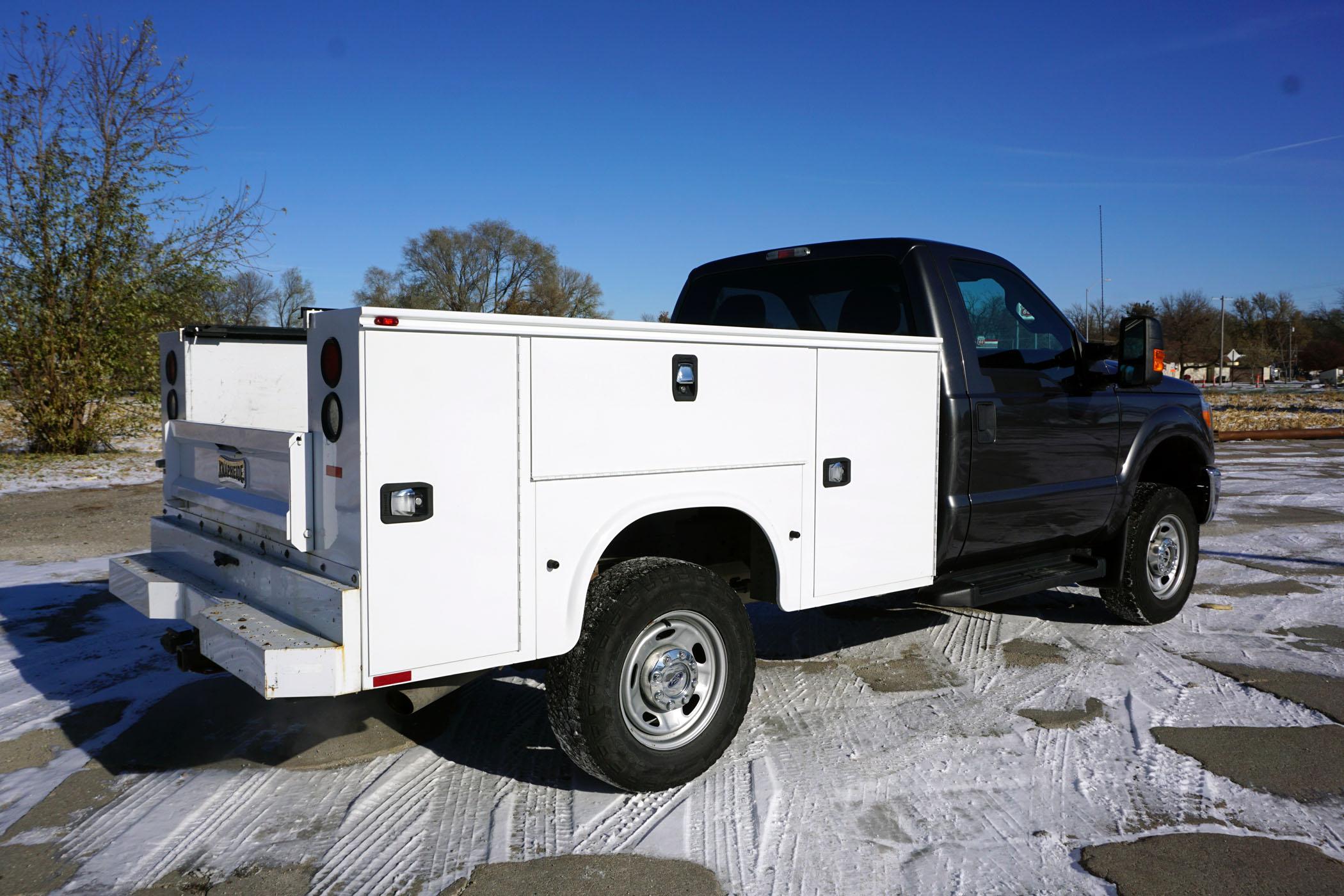 2015 Ford Model F-250 XL 4 x 4 Service Pickup, VIN #1FTBF2B62FED40539, 6.2 Liter V-8 Gas Engine, Aut