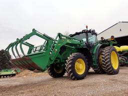 2013 John Deere Model 6210R MFWD Diesel Tractor, SN #1RW6210REDD008977, John Deere Turbo Diesel Engi