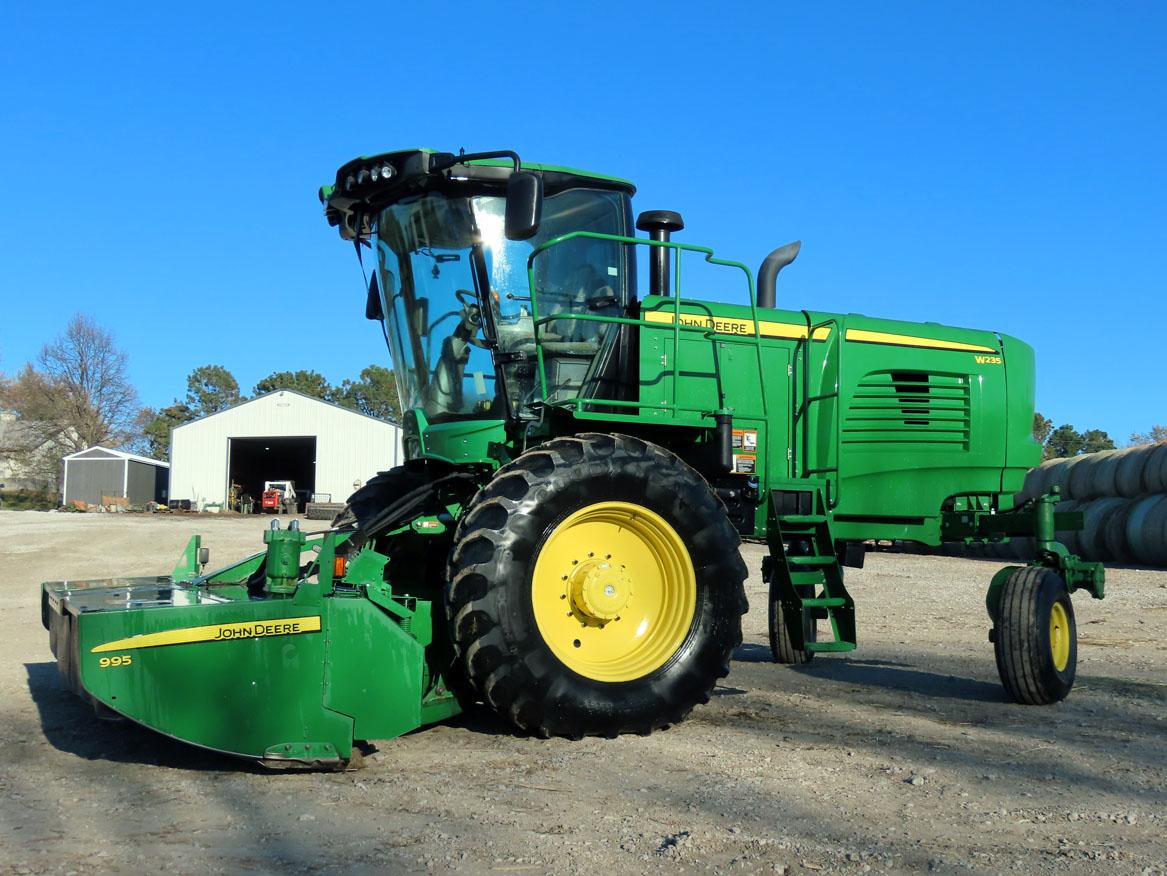 2015 John Deere Model W235 Rotary Self-Propelled Windrower, John Deere 6.8 Liter Turbo Diesel Engine