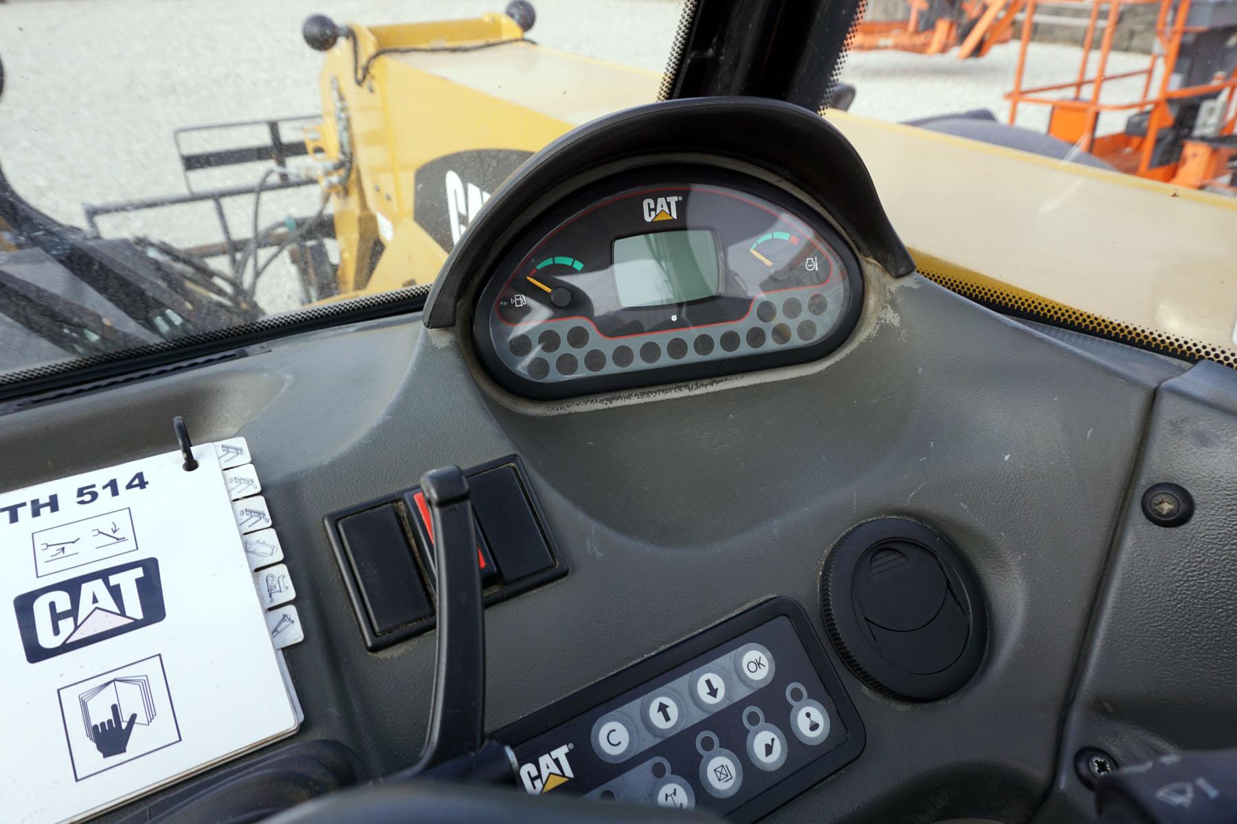 2011 Caterpillar Model TH514 Rough Terrain Forklift, SN# TBW00267, 1,398 Hours, Caterpillar C3.4B Di