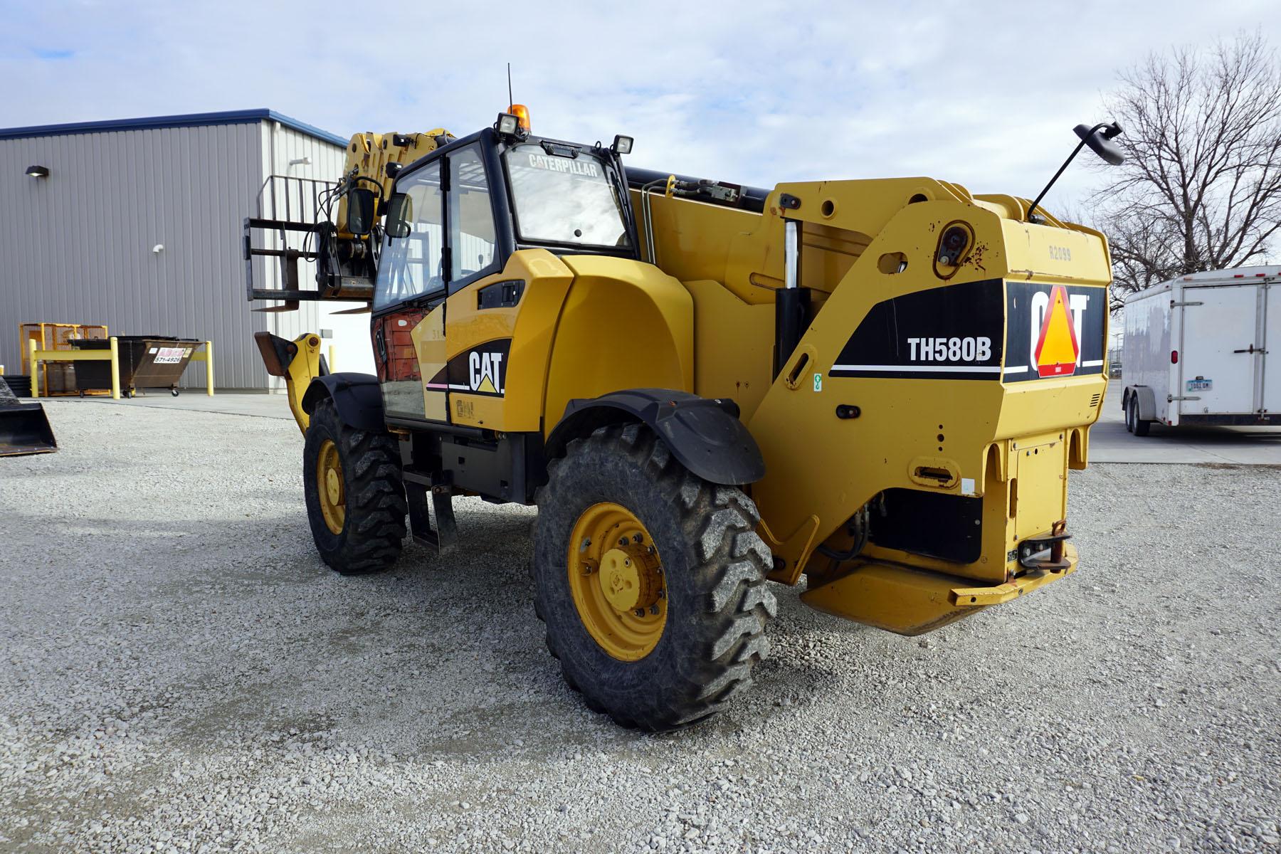 2007 Caterpillar Model TH580B Rough Terrain Forklift, SN# SLH01188, 8,492 Hours, Caterpillar 3054E D