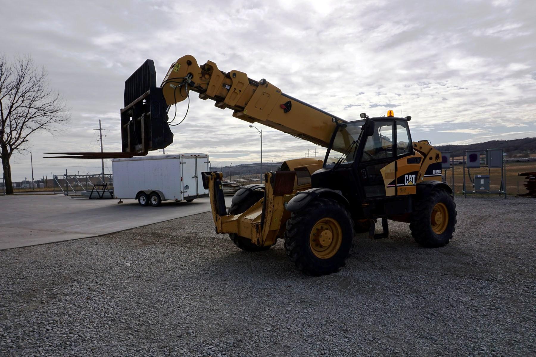 2007 Caterpillar Model TH580B Rough Terrain Forklift, SN# SLH01188, 8,492 Hours, Caterpillar 3054E D