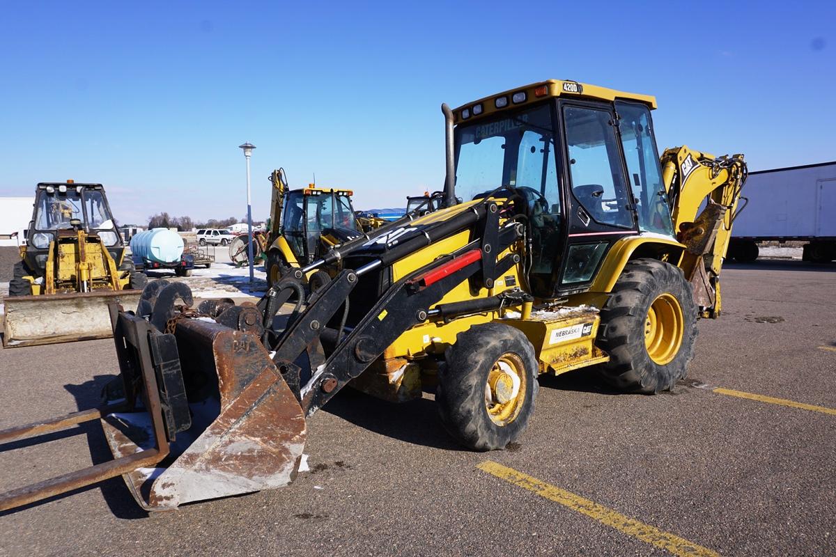 2006 Caterpillar Model 420D MFWD Diesel Tractor/Loader/Backhoe, SN# CAT0420DABLN13372, Caterpillar D