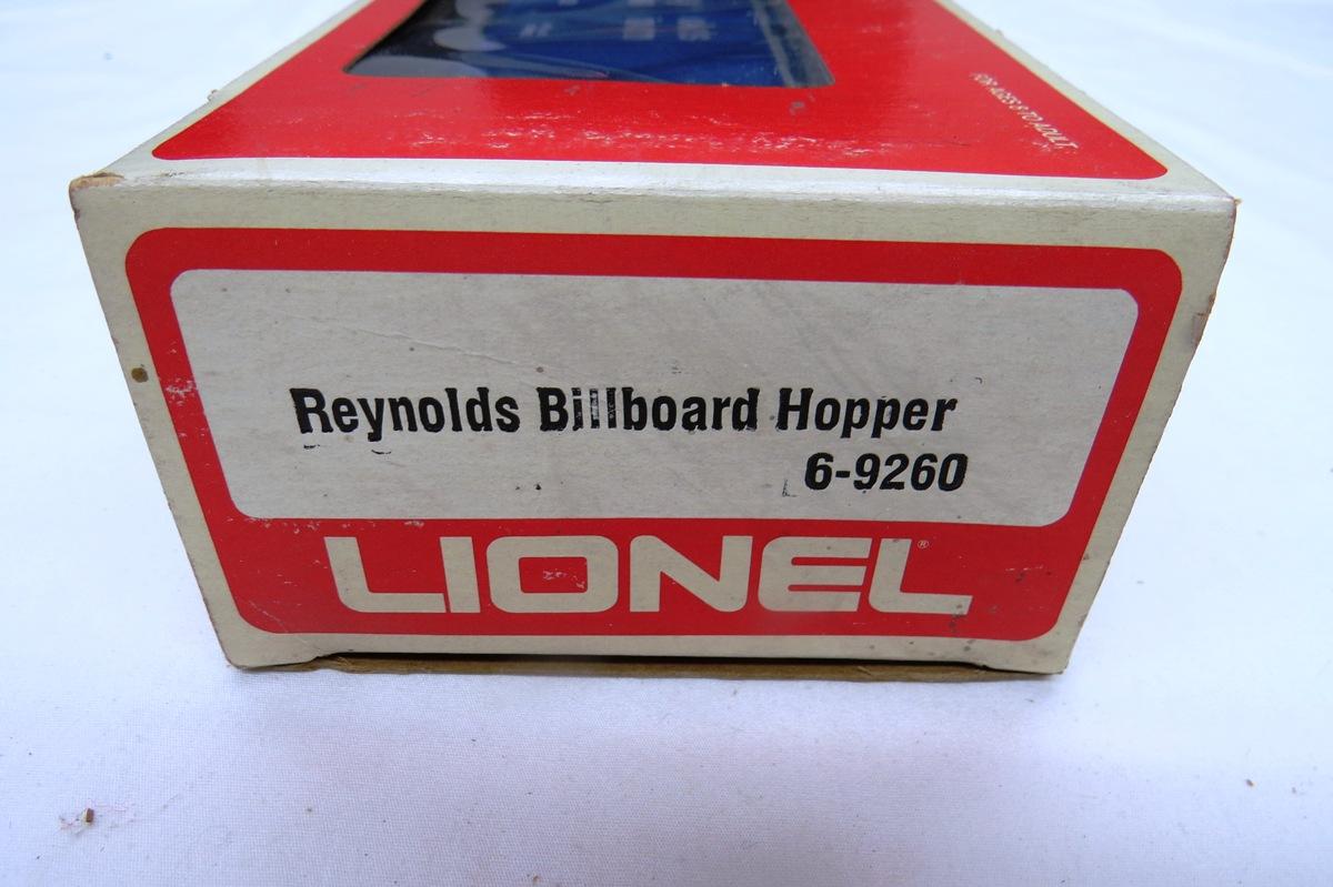 Lionel Reynolds Billboard Hopper Car, Item #6-9260 in Original Box.