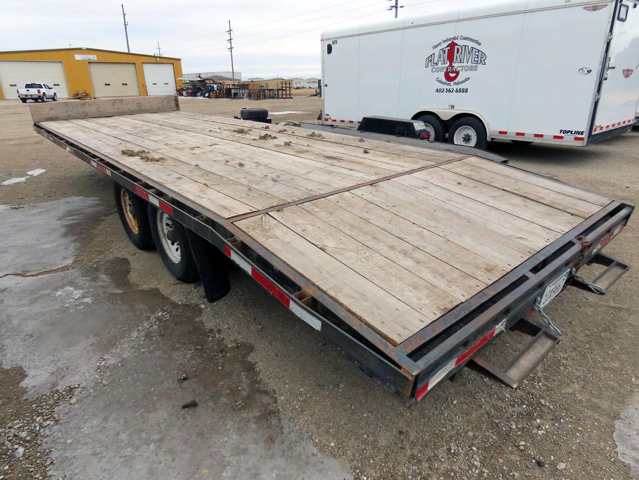 2019 Flat River 23’ Tandem Axle Flatbed Tag Trailer, VIN#1F9PA400171FRC010,
