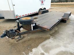 Custom Built 18’ Tandem Axle Flatbed Tag Trailer, VIN# (None), 16’ Steel De