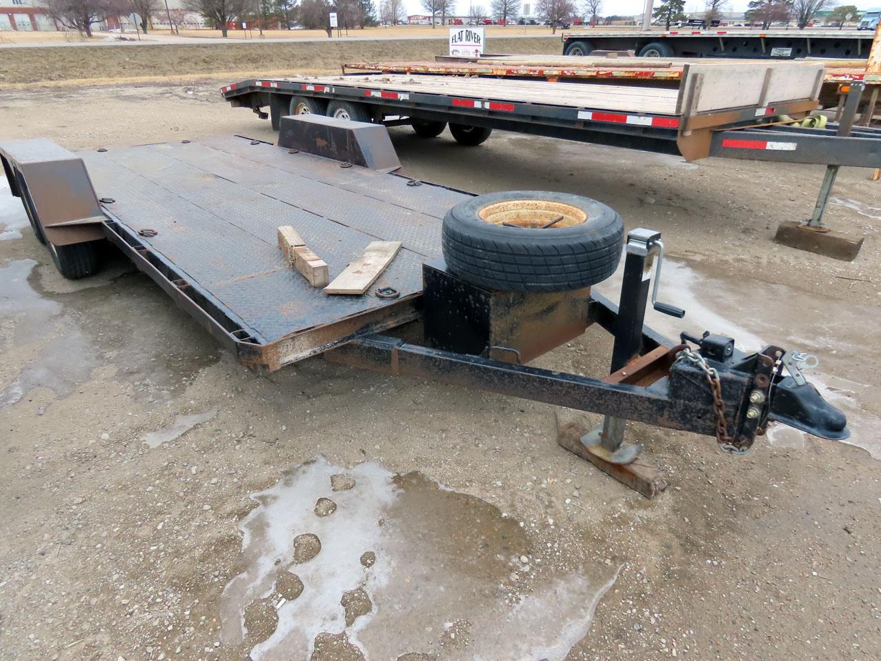 Custom Built 18’ Tandem Axle Flatbed Tag Trailer, VIN# (None), 16’ Steel De