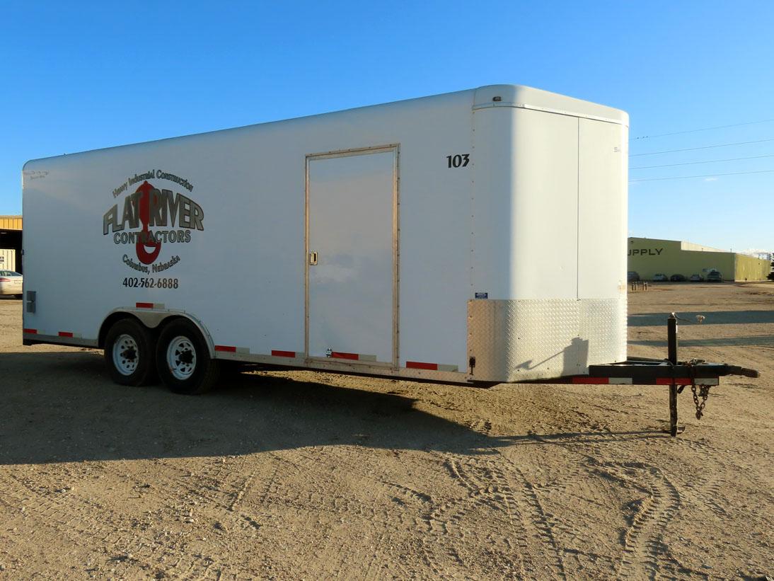 2015 Sharp 20’ Tandem Axle All Aluminum Enclosed Trailer, VIN#159BE202XB187