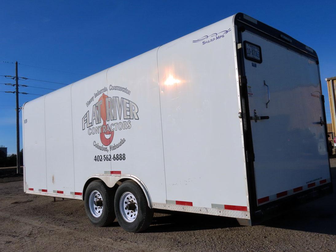 2015 Sharp 20’ Tandem Axle All Aluminum Enclosed Trailer, VIN#159BE202XB187