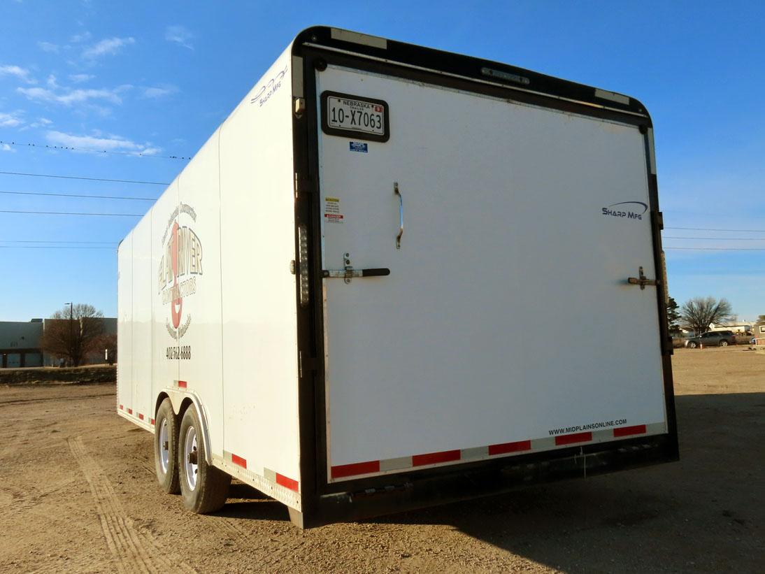 2015 Sharp 20’ Tandem Axle All Aluminum Enclosed Trailer, VIN#159BE202XB187