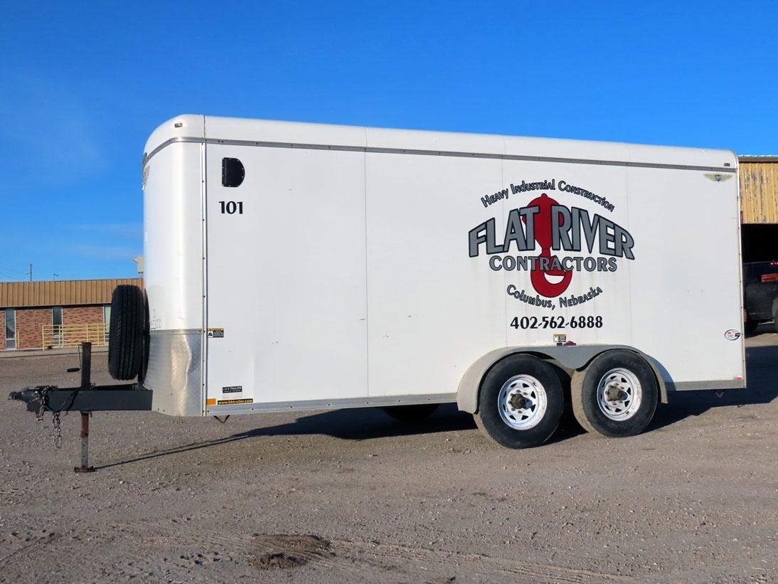 2008 H & H Model FD-306 16’ Tandem Axle All Aluminum Enclosed Trailer, VIN#