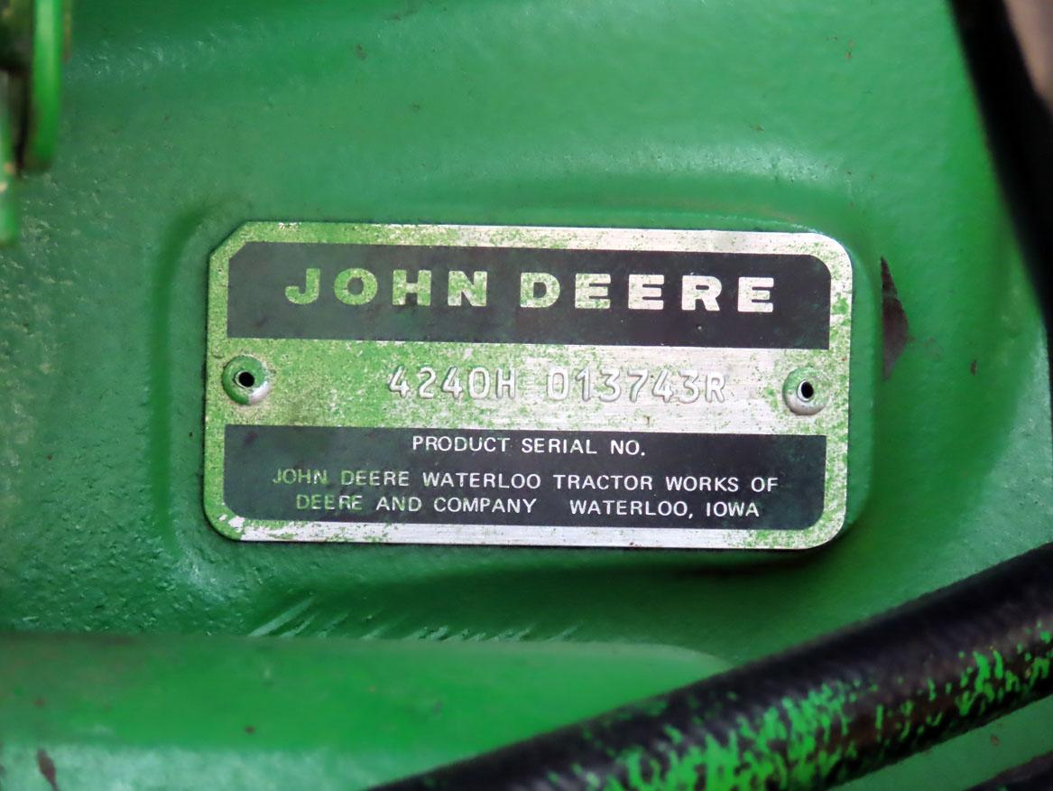 1979 John Deere Model 4240 Diesel Tractor, SN #4240H013743R, John Deere Turbo Diesel Engine, Quad Ra